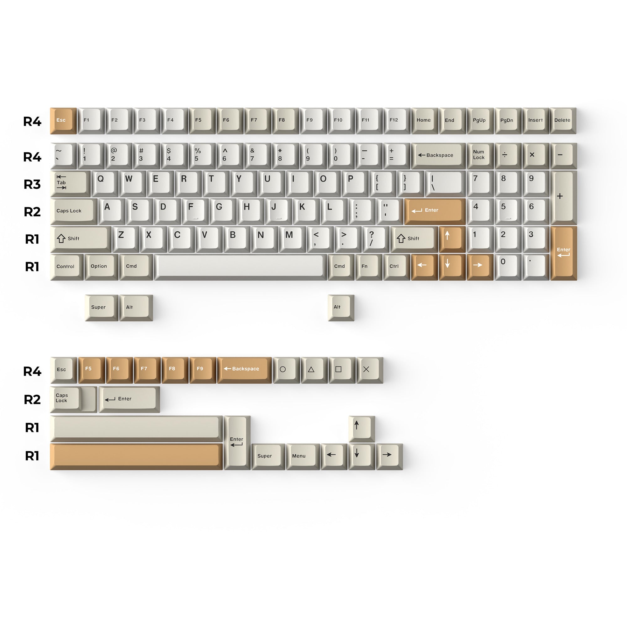 Cherry Profile Double - Shot PBT Full Set Keycaps - Camel - Image 2
