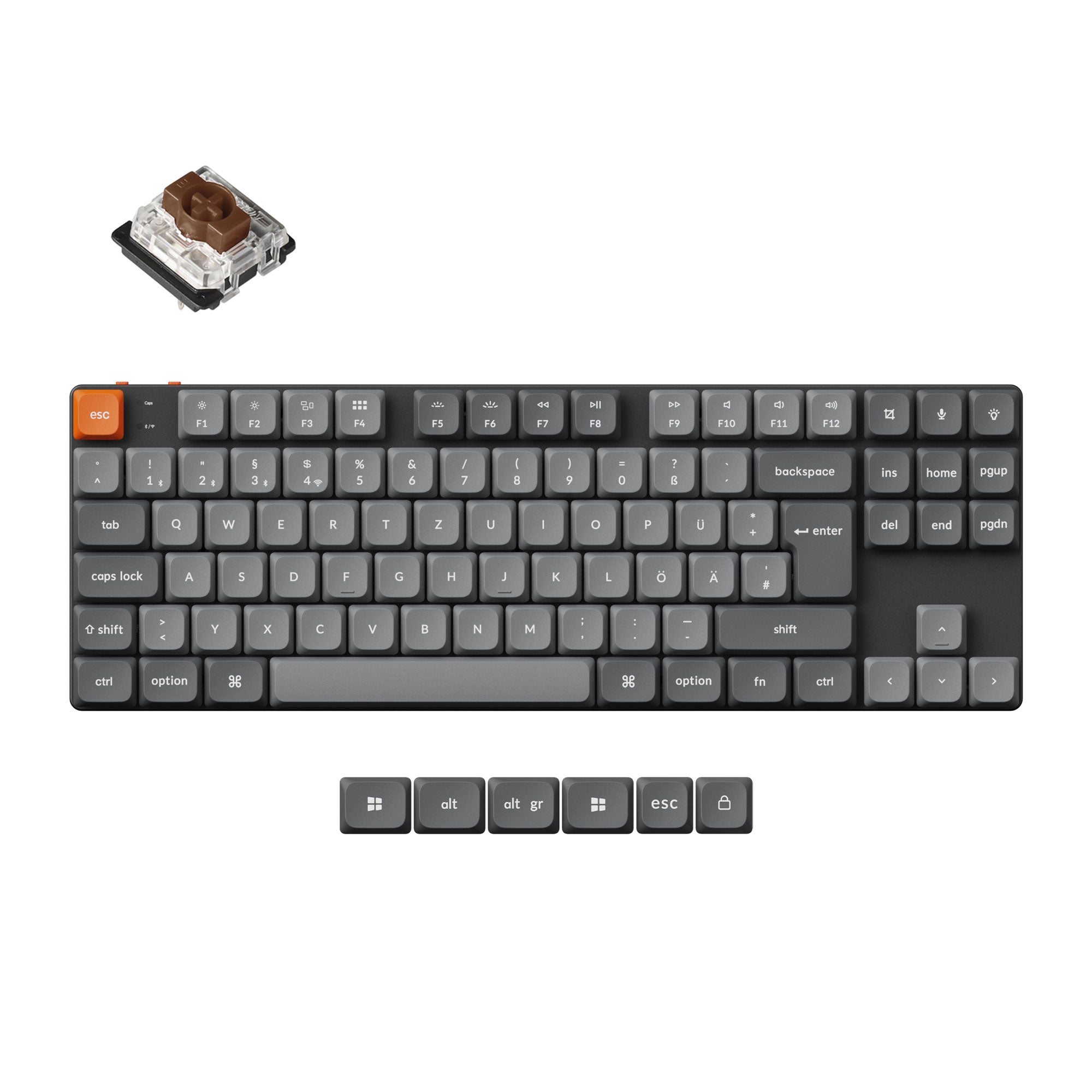 Keychron K1 Max QMK Wireless Custom Mechanical Keyboard ISO Layout Collection - Image 4