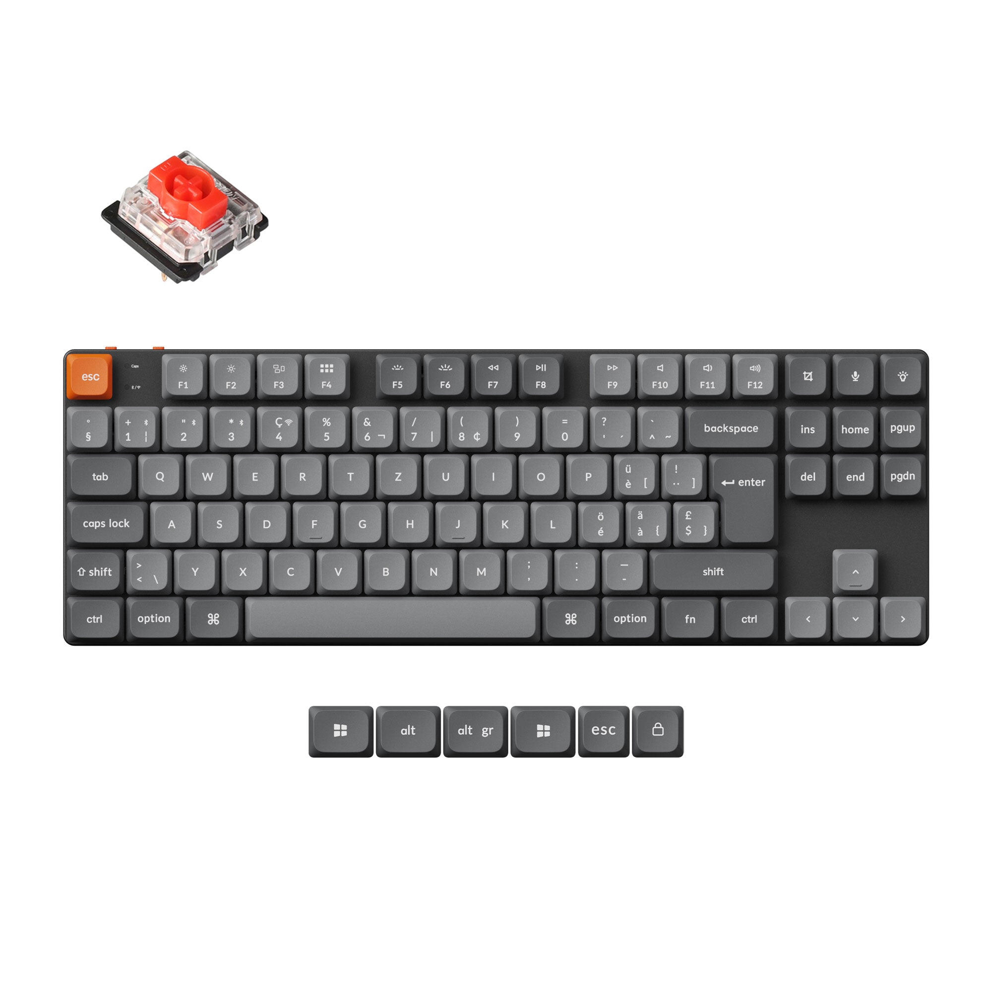 Keychron K1 Max QMK Wireless Custom Mechanical Keyboard ISO Layout Collection - Image 5