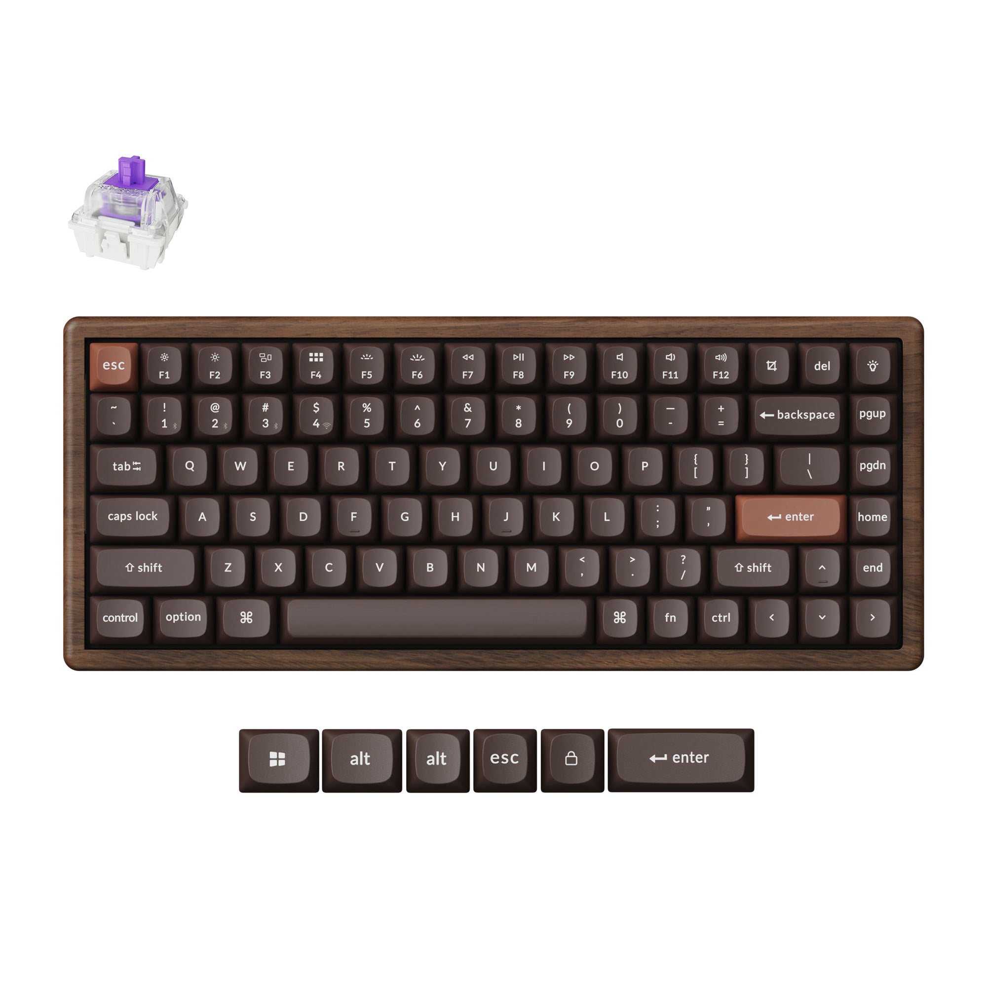 Keychron K2 HE Wireless Magnetic Switch Custom Keyboard - All-Wood Special Edition - Image 7