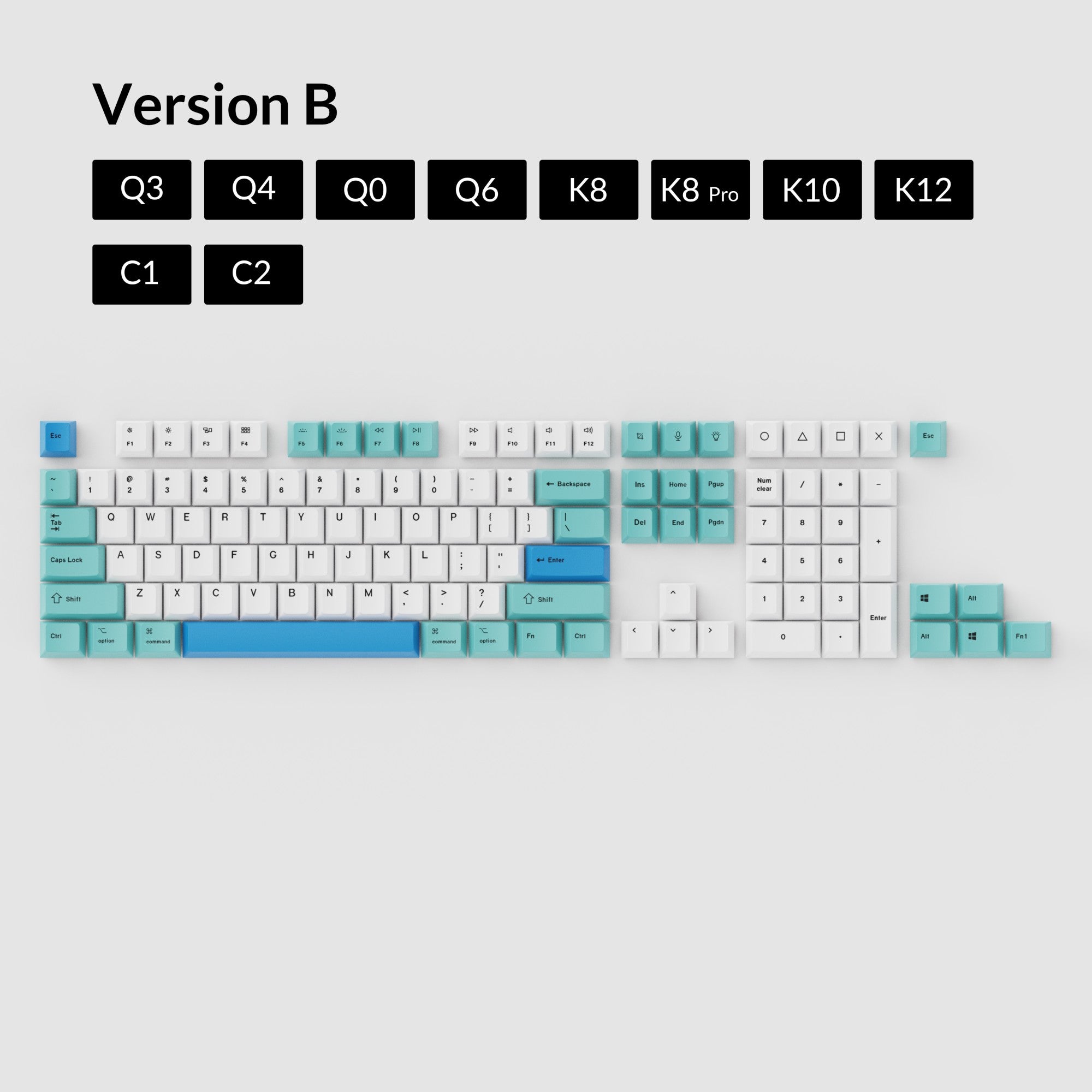 OEM Dye-Sub PBT Keycap Set - Iceberg - Image 2